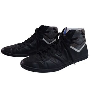 Louis Vuitton LV6 Camo X Black Leather Spitfire High Top Sneakers US‎ 10.5/UK9.5
